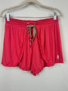 Free People Movement FP Pink Relaxed Casual Drawstring Lounge Active Shorts sz S